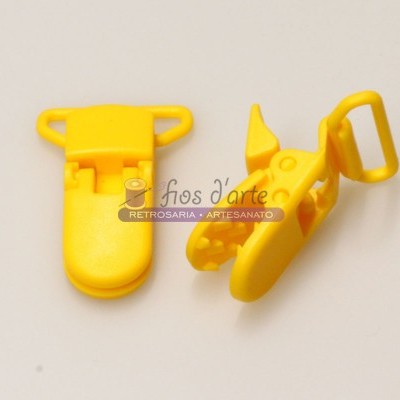 Fechos de plástico amarelo para trabalhos manuais