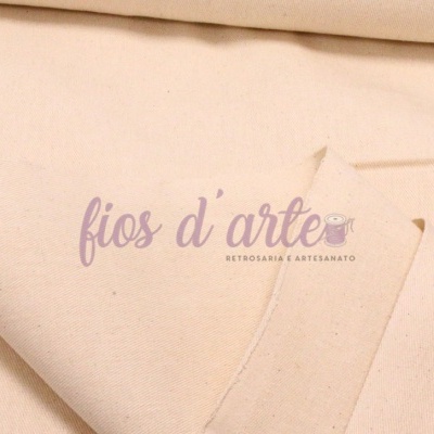 Tecido de algodão cru com texto fios d'arte