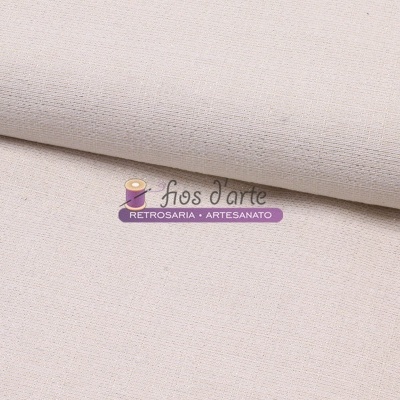 Rolo de tecido de algodão cru com logótipo 'fios d'arte'