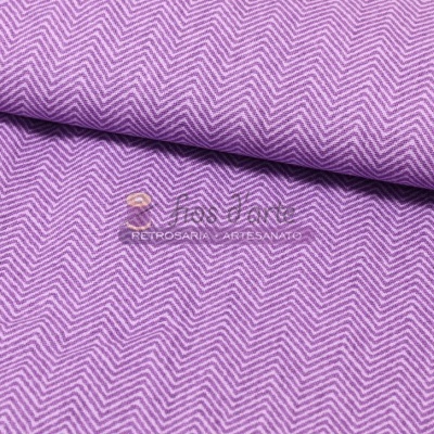Tecido roxo com padrão espinha de peixe