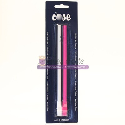 Conjunto de dois lápis gráficos em embalagem preta com texto branco