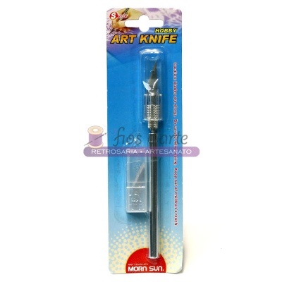 Faca de arte Hobby Art Knife azul em embalagem blister