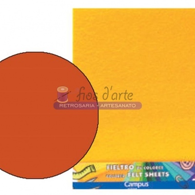 folhas de feltro amarelas e castanho com embalagem Campus