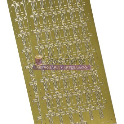 Folha dourada com recortes para artesanato ou maquete