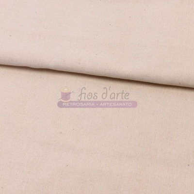 tecido creme claro com etiqueta fios d'arte