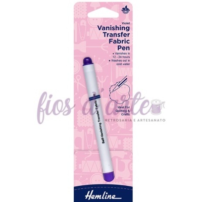 Caneta de tecido de transferência de tinta desaparecível embalagem rosa