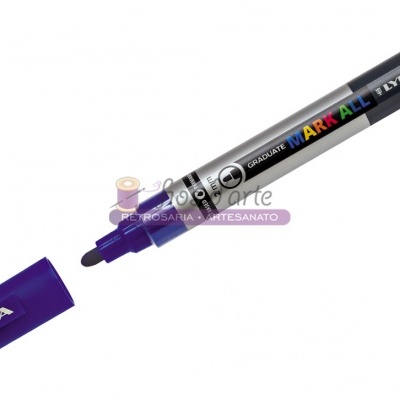 Marcador permanente LYRA Mark All roxo com tampa