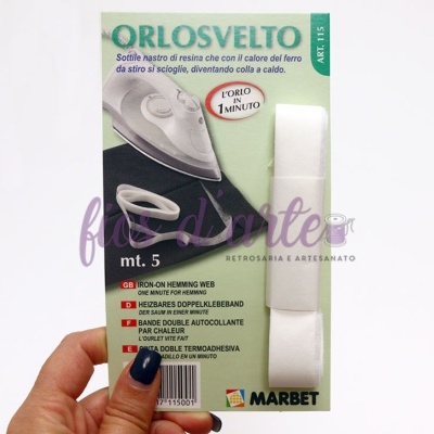 Pacote de fita térmica branca para passar a ferro com 5 metros