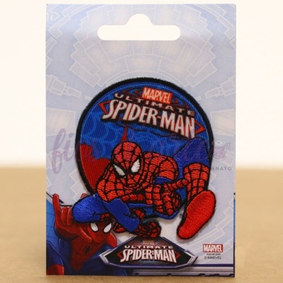 Emblema bordado Spider-Man em cartão azul