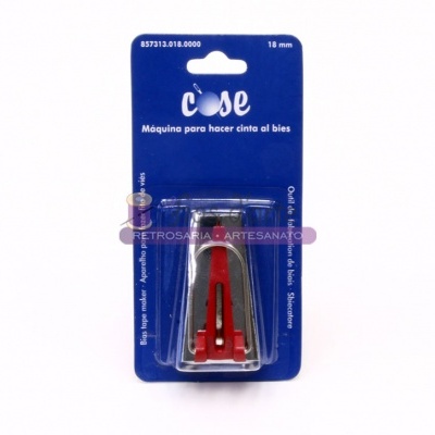 Máquina para fazer cinto al bies da marca Cose, embalagem azul