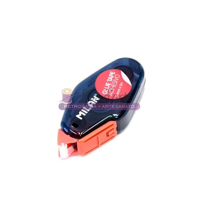 Corretor em fita MILAN Glue Tape CAS 10 azul e vermelho