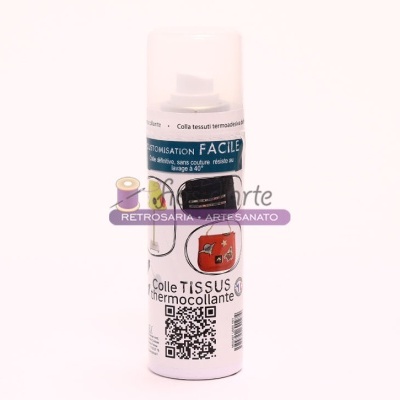 Frasco branco com tampa e rótulo de cola para tecidos