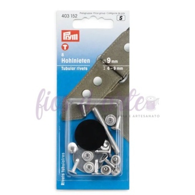 embalagem de rebites tubulares metálicos Prym com ferramenta preta