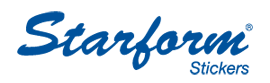 Logótipo Starform Stickers em azul