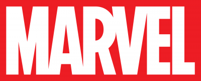 Logótipo MARVEL em branco sobre fundo vermelho
