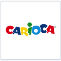 Logo colorido CARIOCA em letras maiúsculas sobre fundo branco