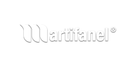 Logótipo Artifanel® branco sobre fundo preto
