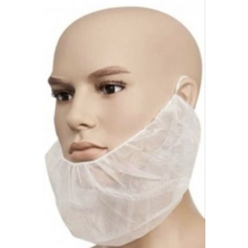 máscara branca leve para a barba no manequim