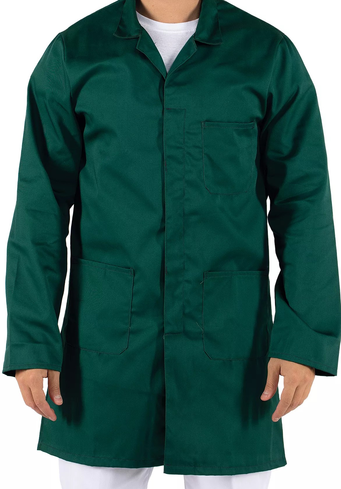 Blusão de trabalho verde escuro com bolsos
