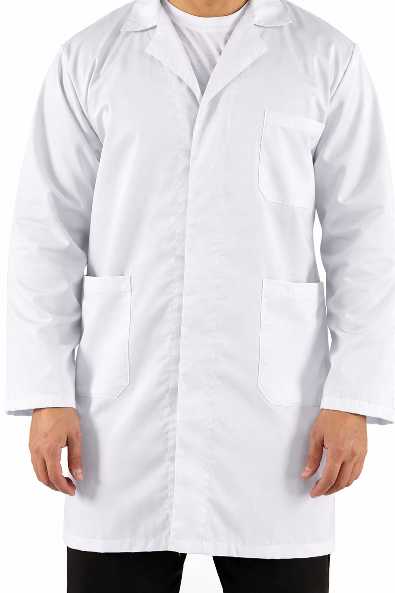 Blusão branco com bolsos frontais e gola com lapela