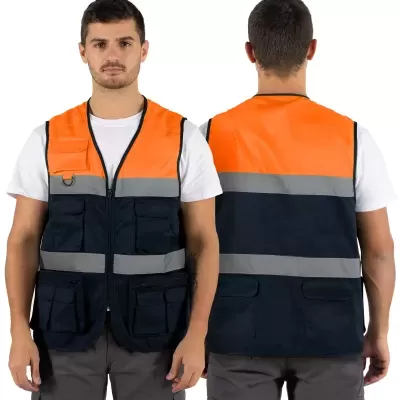 Colete&#x20;multibolsos&#x20;altavisibilidade&#x20;Belcamp