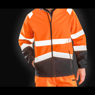 Casaco&#x20;softshell&#x20;de&#x20;alta&#x20;visibilidade