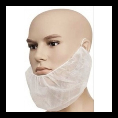 máscara branca leve para a barba no manequim