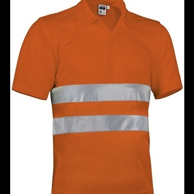Polo&#x20;laranja&#x20;fluorescente&#x20;100&#x25;poli&#x00E9;ster