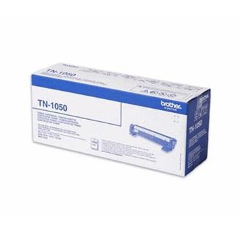 Caixa de toner para impressora Brother TN-1050 branca e azul