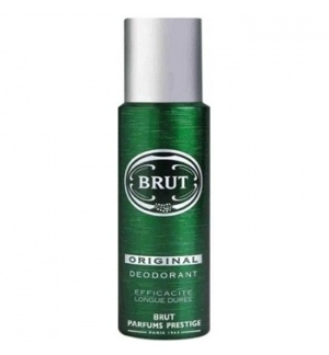 Desodorizante spray BRUT Original verde com tampa prateada