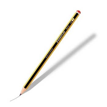 Lápis STAEDTLER NORIS HB 2 preto e amarelo com borracha