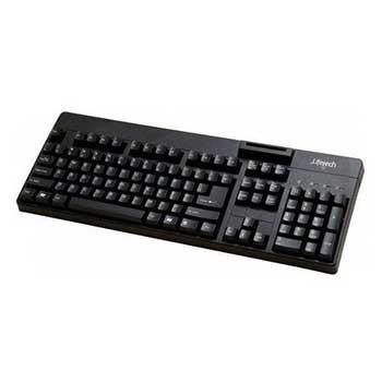 Teclado preto com teclas pretas e letras brancas, com o logo 'Apech'