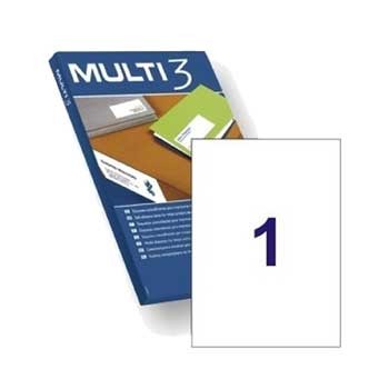 Pacote de papel para impressora MULTI 3 azul com número 1 em folha