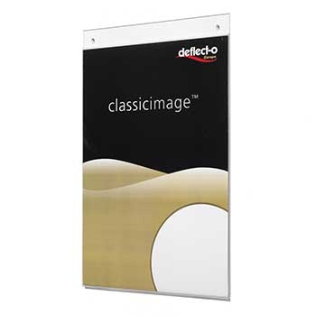 Placa acrílica transparente para cartões de identificação com texto classicimage™
