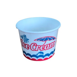 Copo de papel para gelado com decoração Ice Cream e padrão ondulado