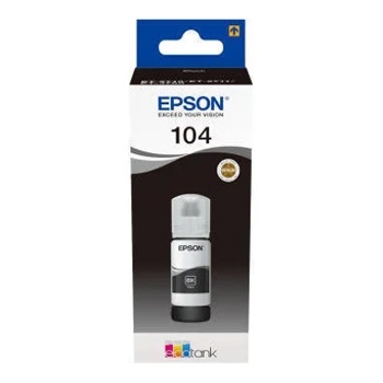 Embalagem de tinta Epson 104 para impressora com frasco preto e branco