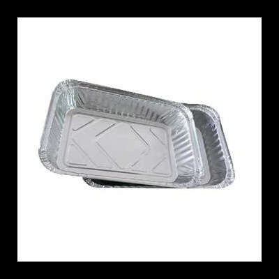 Tabuleiros retangulares de alumínio descartável vazios