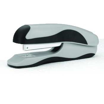 Agrafador de escritório cinzento e preto