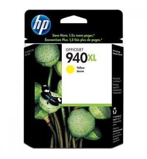 Embalagem de tinteiro HP OfficeJet 940XL amarelo com imagem de cápsulas de papoila