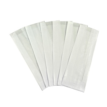 Pacote de saquetas de papel branco retangulares