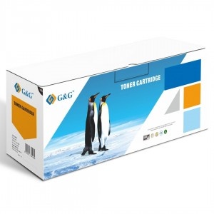 Embalagem de toner para impressora com pinguins e texto TONER CARTRIDGE
