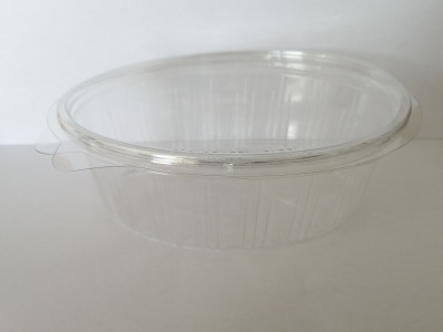 Embalagem plástica redonda transparente com tampa