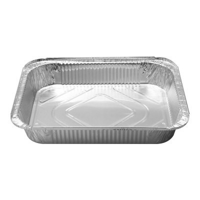 Tabuleiro descartável retangular de alumínio