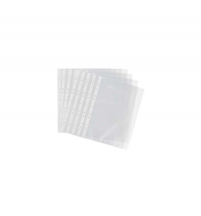 Folhas plásticas transparentes perfuradas para fichário