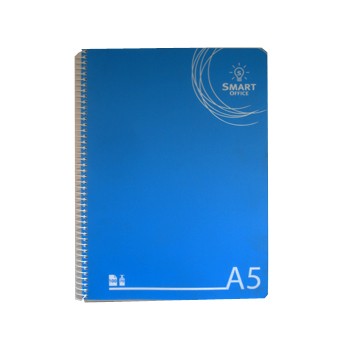 Caderno A5 capa azul com espiral