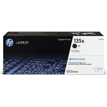 Cartucho toner HP LaserJet 135A preto em embalagem rectangular