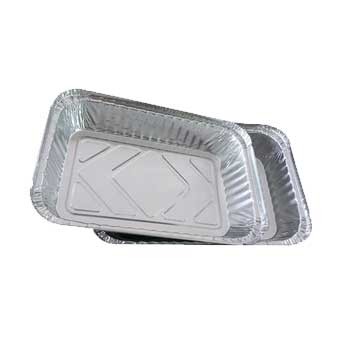 Conjunto de formas descartáveis de alumínio retangulares