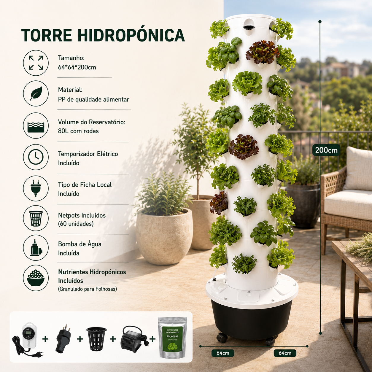 Torre hidroponia