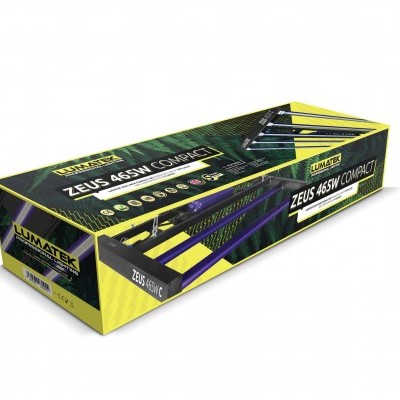 Caixa de kit ZEUS 480W COMBO, com texto e design em cores preto, amarelo e verde