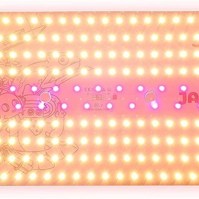 Painel LED retangular com luzes amarelas e texto THE JACKSON 150LED